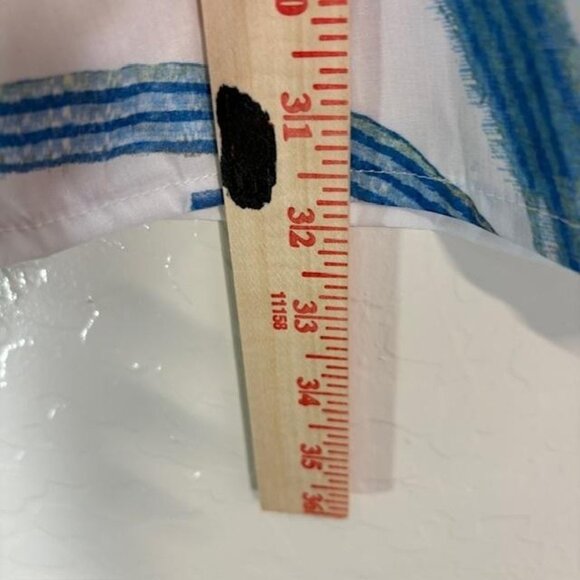 Kozan Shirt Womens Large White Multicolor Button Front Tunic Abstract Print - Picture 8 of 8